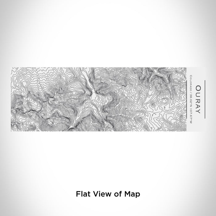 Rendered View of Ouray Colorado Map Engraving on 10oz Stainless Steel Insulated Cup with Sliding Lid in White