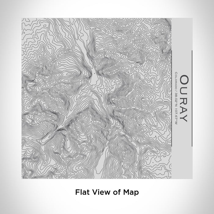 Rendered View of Ouray Colorado Map Engraving on 17oz Stainless Steel Insulated Tumbler