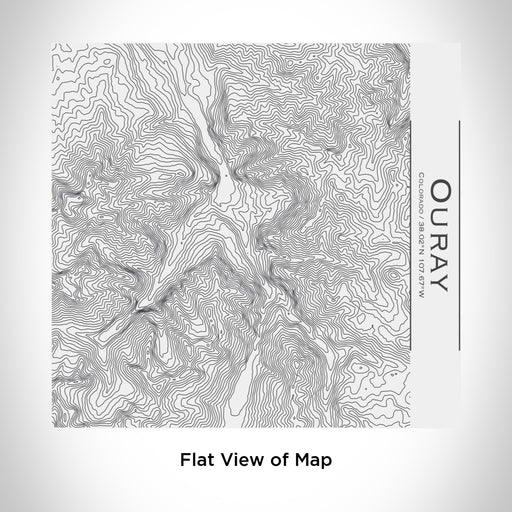 Rendered View of Ouray Colorado Map Engraving on 17oz Stainless Steel Insulated Tumbler in White