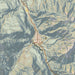 Ouray Colorado Map Print in Woodblock Style Zoomed In Close Up Showing Details