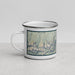 Left View Custom Ouray Colorado Map Enamel Mug in Woodblock