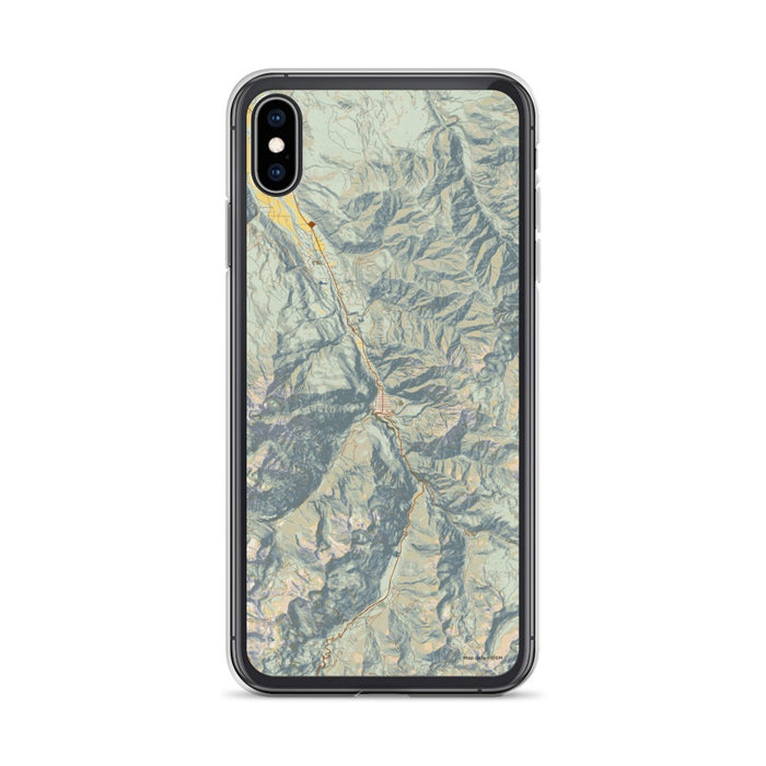 Custom Ouray Colorado Map Phone Case in Woodblock