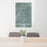 24x36 Overland Park Kansas Map Print Portrait Orientation in Afternoon Style Behind 2 Chairs Table and Potted Plant