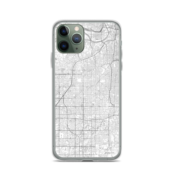 Custom Overland Park Kansas Map Phone Case in Classic
