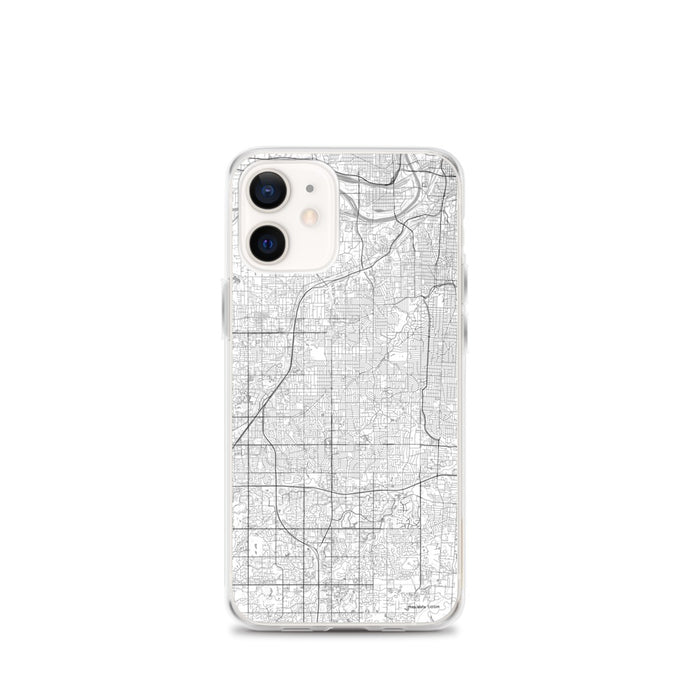 Custom Overland Park Kansas Map iPhone 12 mini Phone Case in Classic