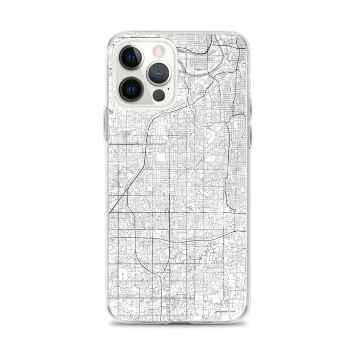 Custom Overland Park Kansas Map iPhone 12 Pro Max Phone Case in Classic