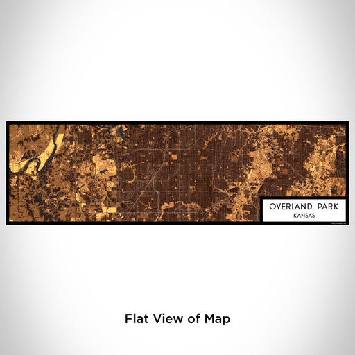 Flat View of Map Custom Overland Park Kansas Map Enamel Mug in Ember