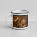 Left View Custom Overland Park Kansas Map Enamel Mug in Ember