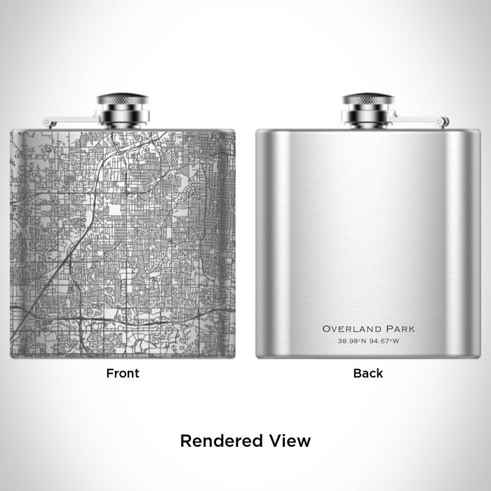 Rendered View of Overland Park Kansas Map Engraving on undefined
