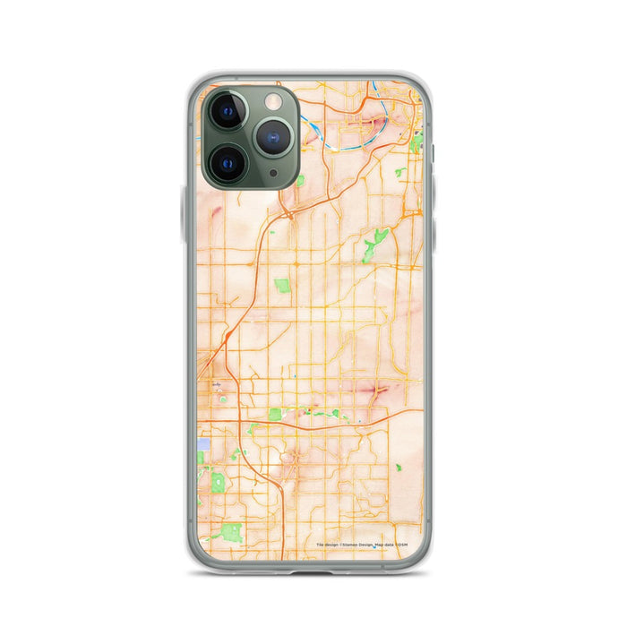 Custom Overland Park Kansas Map Phone Case in Watercolor