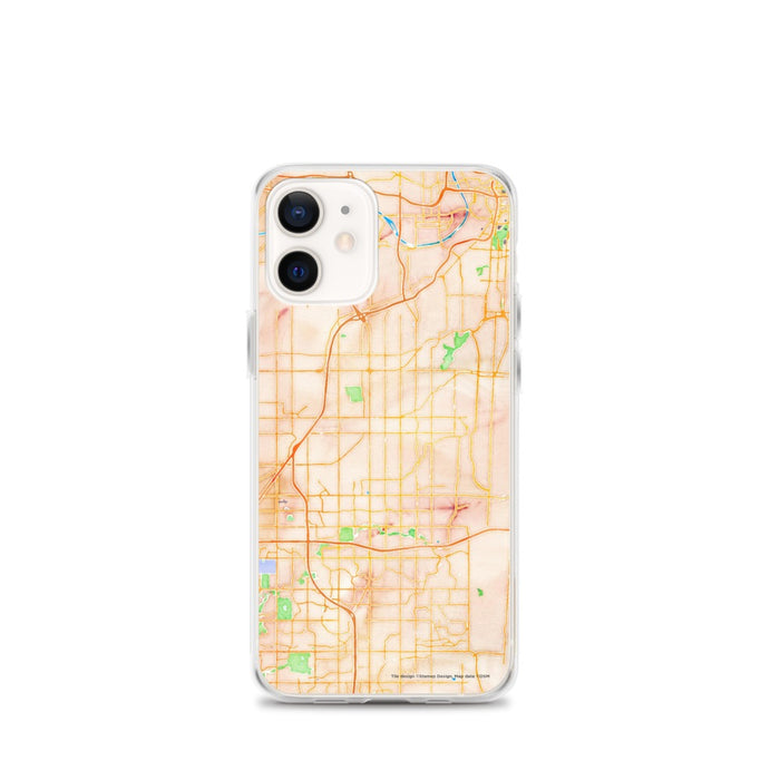 Custom Overland Park Kansas Map iPhone 12 mini Phone Case in Watercolor