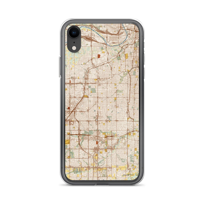 Custom Overland Park Kansas Map Phone Case in Woodblock