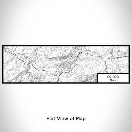 Flat View of Map Custom Oviedo Spain Map Enamel Mug in Classic