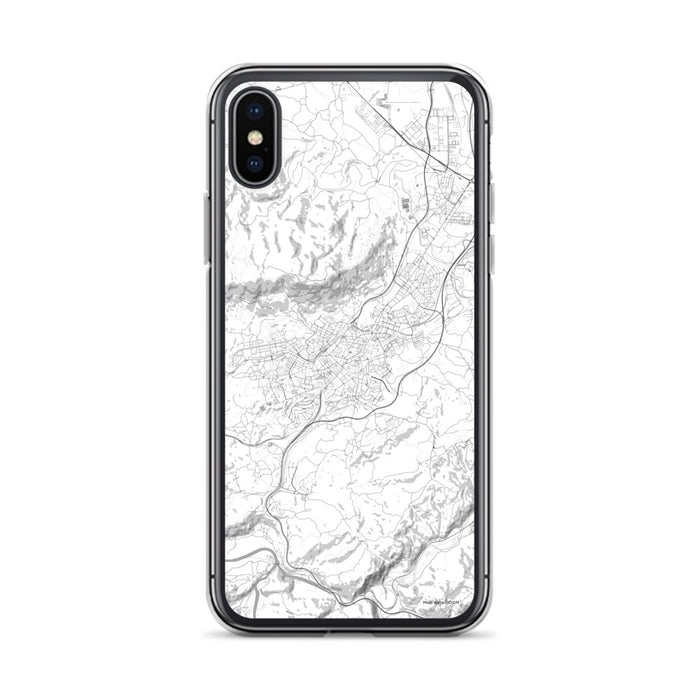 Custom iPhone X/XS Oviedo Spain Map Phone Case in Classic