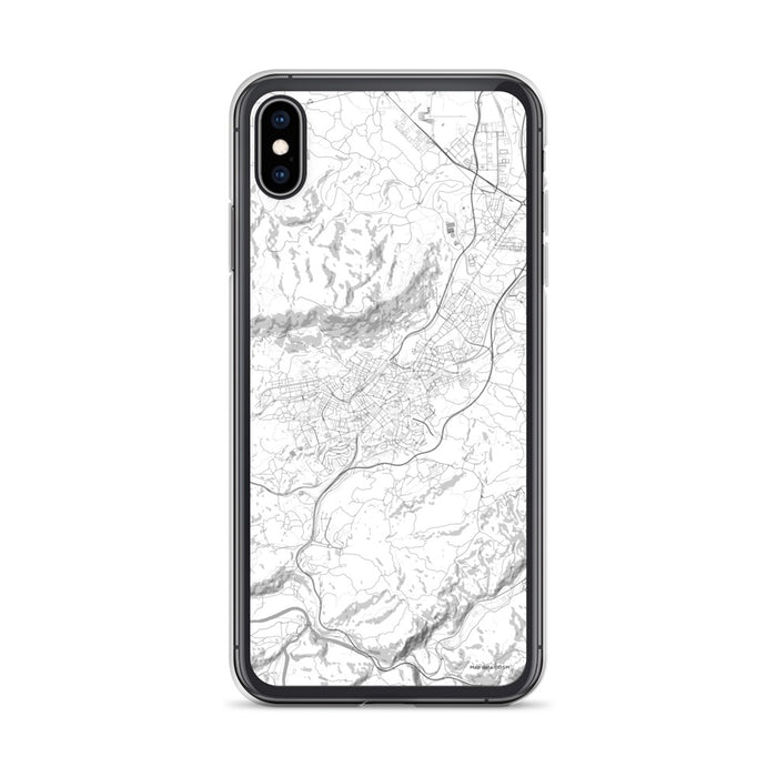 Custom iPhone XS Max Oviedo Spain Map Phone Case in Classic