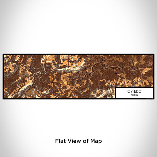 Flat View of Map Custom Oviedo Spain Map Enamel Mug in Ember