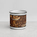 Front View Custom Oviedo Spain Map Enamel Mug in Ember