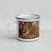 Left View Custom Oviedo Spain Map Enamel Mug in Ember