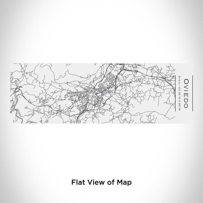 Rendered View of Oviedo Spain Map Engraving on 10oz Stainless Steel Insulated Cup with Sliding Lid in White