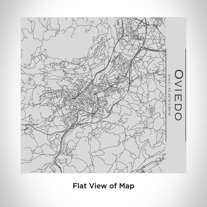 Rendered View of Oviedo Spain Map Engraving on 17oz Stainless Steel Insulated Tumbler