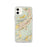 Custom iPhone 11 Oviedo Spain Map Phone Case in Woodblock