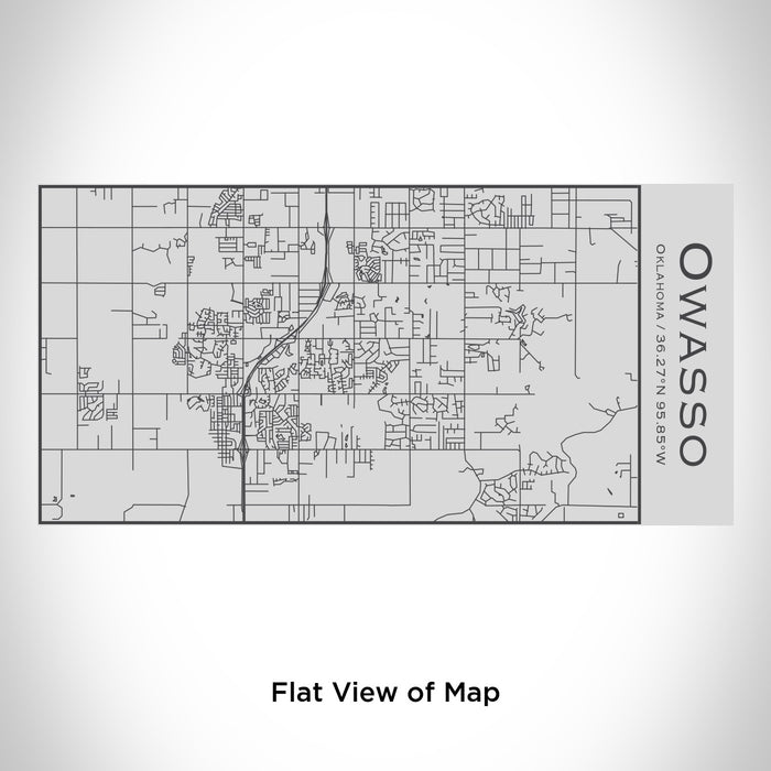 Rendered View of Owasso Oklahoma Map Engraving on 17oz Stainless Steel Insulated Cola Bottle
