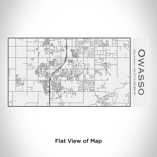 Rendered View of Owasso Oklahoma Map Engraving on 17oz Stainless Steel Insulated Cola Bottle in White