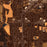 Owasso Oklahoma Map Print in Ember Style Zoomed In Close Up Showing Details