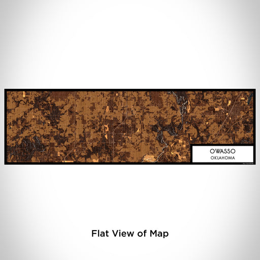 Flat View of Map Custom Owasso Oklahoma Map Enamel Mug in Ember