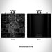Rendered View of Owasso Oklahoma Map Engraving on 6oz Stainless Steel Flask in Black