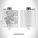 Rendered View of Owasso Oklahoma Map Engraving on 6oz Stainless Steel Flask in White