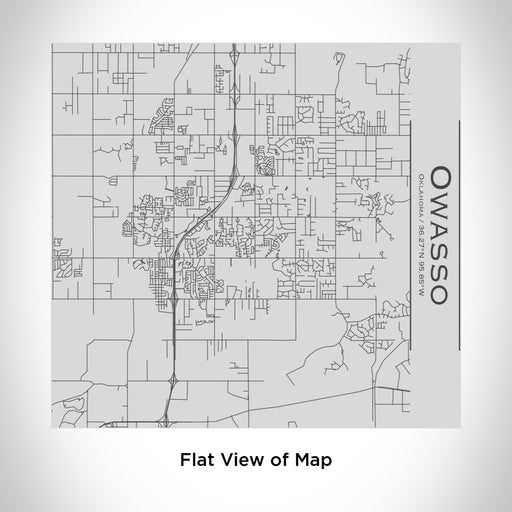Rendered View of Owasso Oklahoma Map Engraving on 17oz Stainless Steel Insulated Tumbler