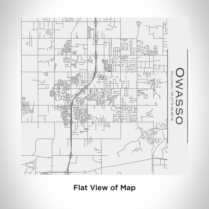 Rendered View of Owasso Oklahoma Map Engraving on 17oz Stainless Steel Insulated Tumbler in White