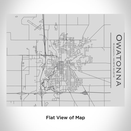 Rendered View of Owatonna Minnesota Map Engraving on 20oz Stainless Steel Insulated Bottle with Bamboo Top
