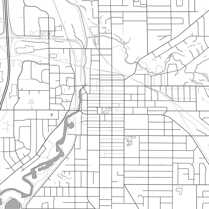 Owatonna Minnesota Map Print in Classic Style Zoomed In Close Up Showing Details