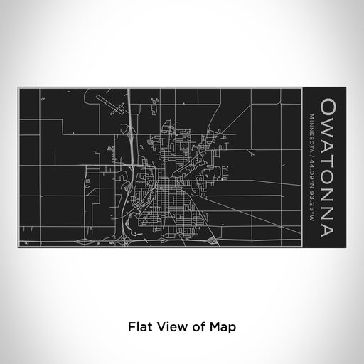 Rendered View of Owatonna Minnesota Map Engraving on 17oz Stainless Steel Insulated Cola Bottle in Black
