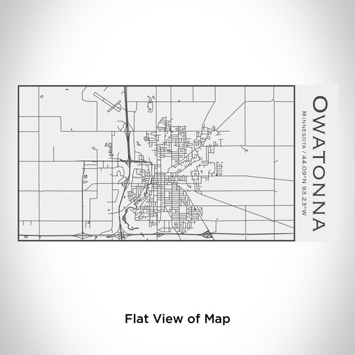 Rendered View of Owatonna Minnesota Map Engraving on 17oz Stainless Steel Insulated Cola Bottle in White