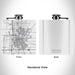 Rendered View of Owatonna Minnesota Map Engraving on 6oz Stainless Steel Flask in White