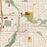 Owatonna Minnesota Map Print in Woodblock Style Zoomed In Close Up Showing Details