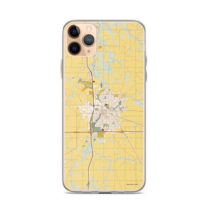 Custom Owatonna Minnesota Map Phone Case in Woodblock