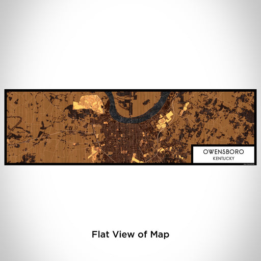 Flat View of Map Custom Owensboro Kentucky Map Enamel Mug in Ember