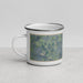 Left View Custom Owosso Michigan Map Enamel Mug in Afternoon