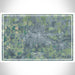 Owosso Michigan Map Print Landscape Orientation in Afternoon Style With Shaded Background