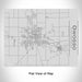 Rendered View of Owosso Michigan Map Engraving on 20oz Stainless Steel Insulated Bottle with Bamboo Top