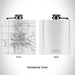 Rendered View of Owosso Michigan Map Engraving on 6oz Stainless Steel Flask in White
