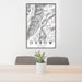 24x36 Oxbow Oregon Map Print Portrait Orientation in Classic Style Behind 2 Chairs Table and Potted Plant