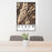 24x36 Oxbow Oregon Map Print Portrait Orientation in Ember Style Behind 2 Chairs Table and Potted Plant