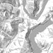 Oxbow Oregon Map Print in Classic Style Zoomed In Close Up Showing Details
