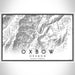 Oxbow Oregon Map Print Landscape Orientation in Classic Style With Shaded Background