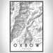Oxbow Oregon Map Print Portrait Orientation in Classic Style With Shaded Background